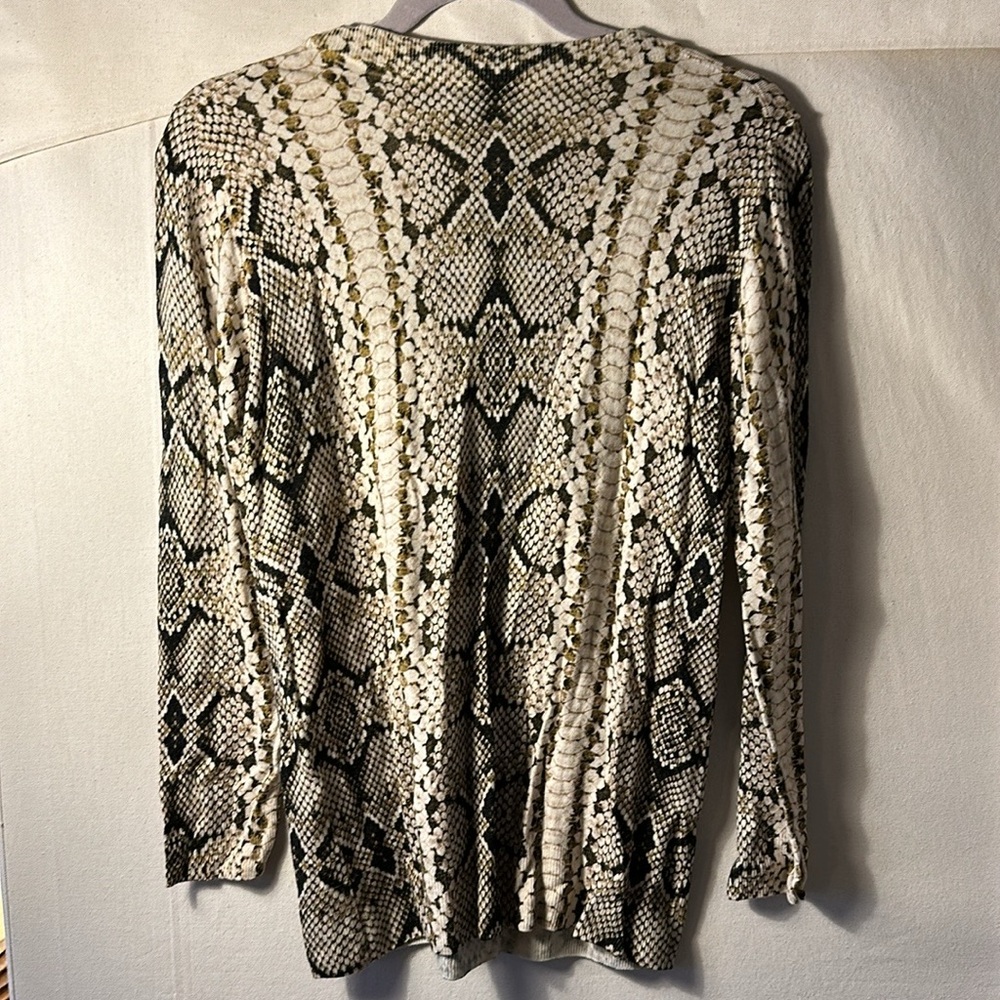 J. Crew Tippi Sweater Snakeskin Python Merino Woo… - image 5